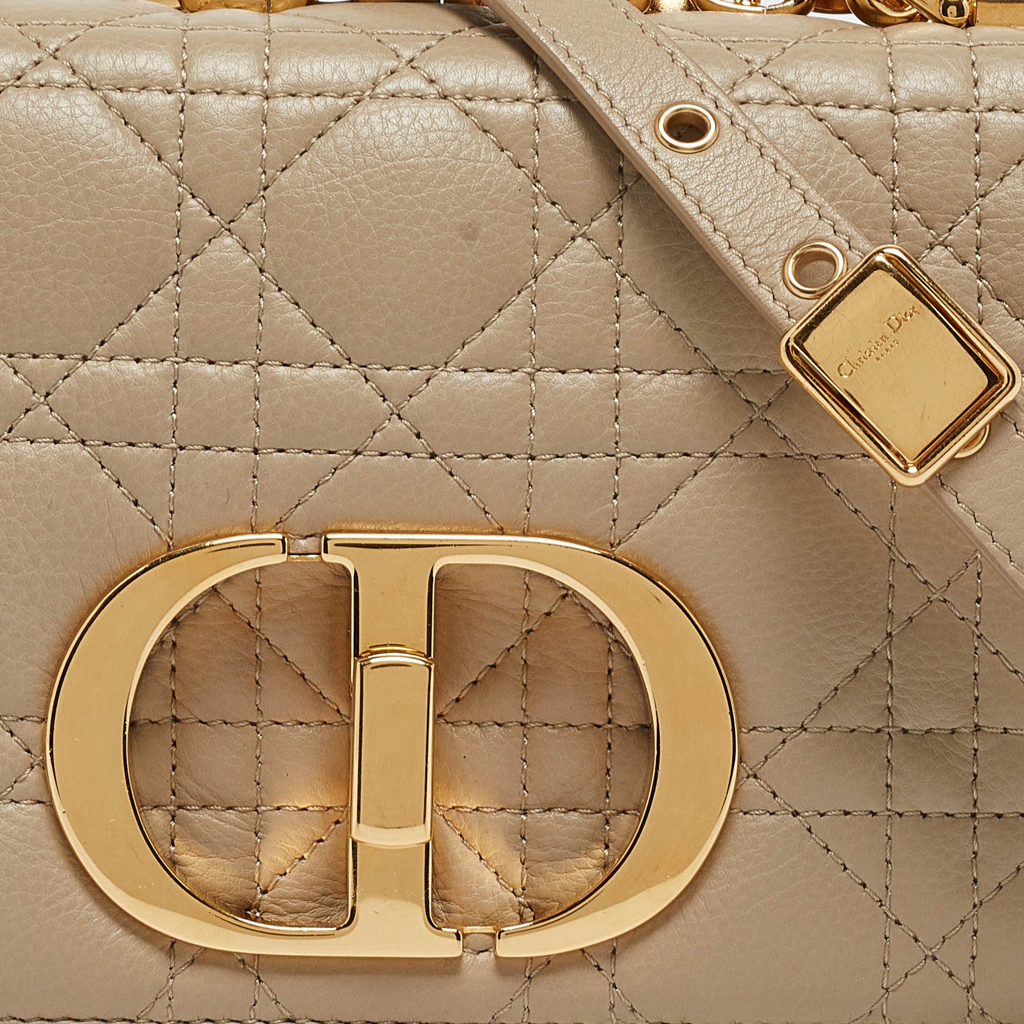 Dior Light  Cannage Leather Small Caro Shoulder Bag