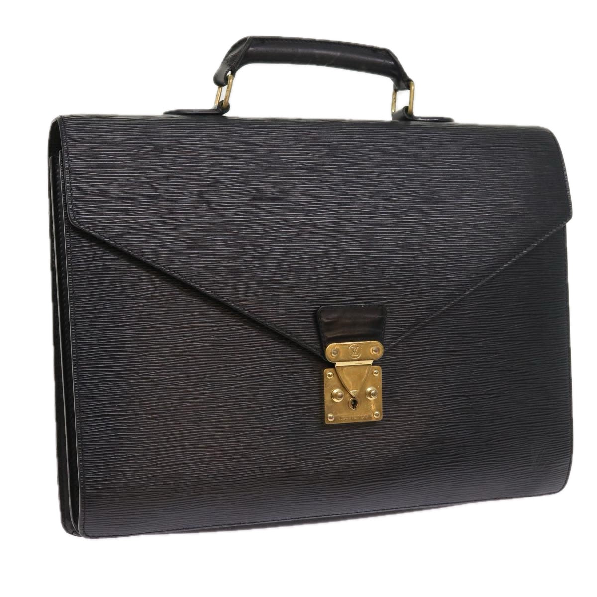 Louis Vuitton Epi Serviette Ambassador Business Bag Black