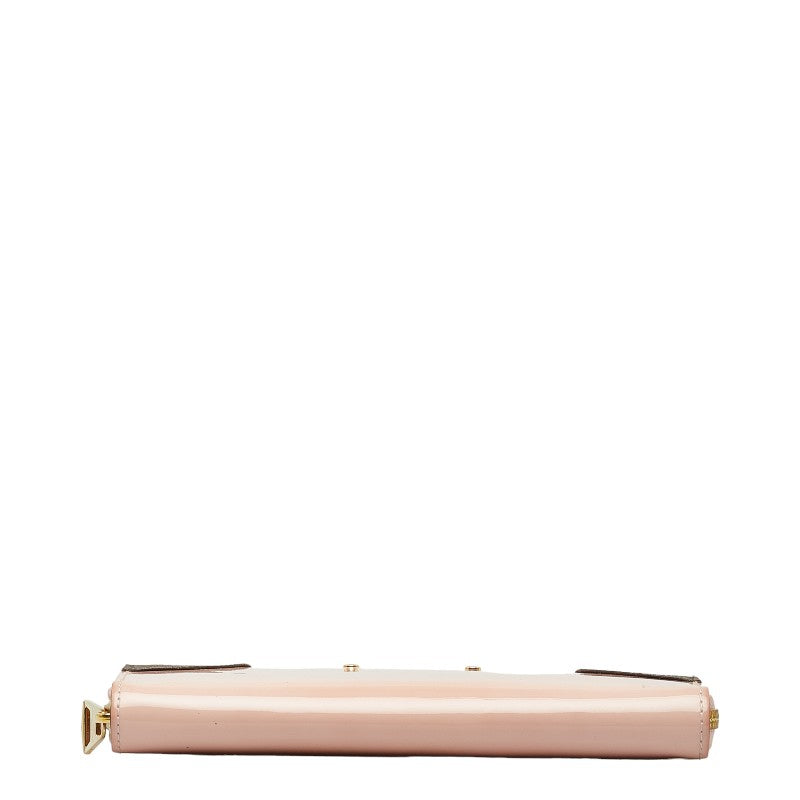 Louis Vuitton Monogram Vernis Zippie Venice Roundfassner Long Wallet M62945 Rose Valerie Pink Brown Patent Leather PVC  Louis Vuitton