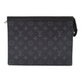 Louis Vuitton Louis Vuitton Poschet Voyager MM Clutch Clutch Bag PVC Coated Canvas Monogram Eclipse  Black M61692