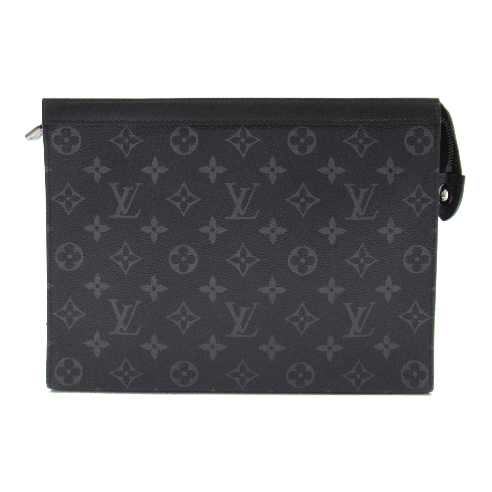 Louis Vuitton Louis Vuitton Poschet Voyager MM Clutch Clutch Bag PVC Coated Canvas Monogram Eclipse  Black M61692