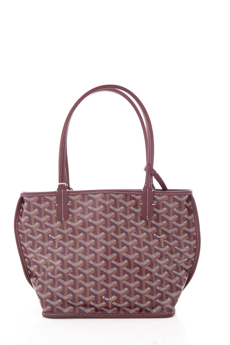 Goyard Maroon Reversible Anjou Mini Tote NWT