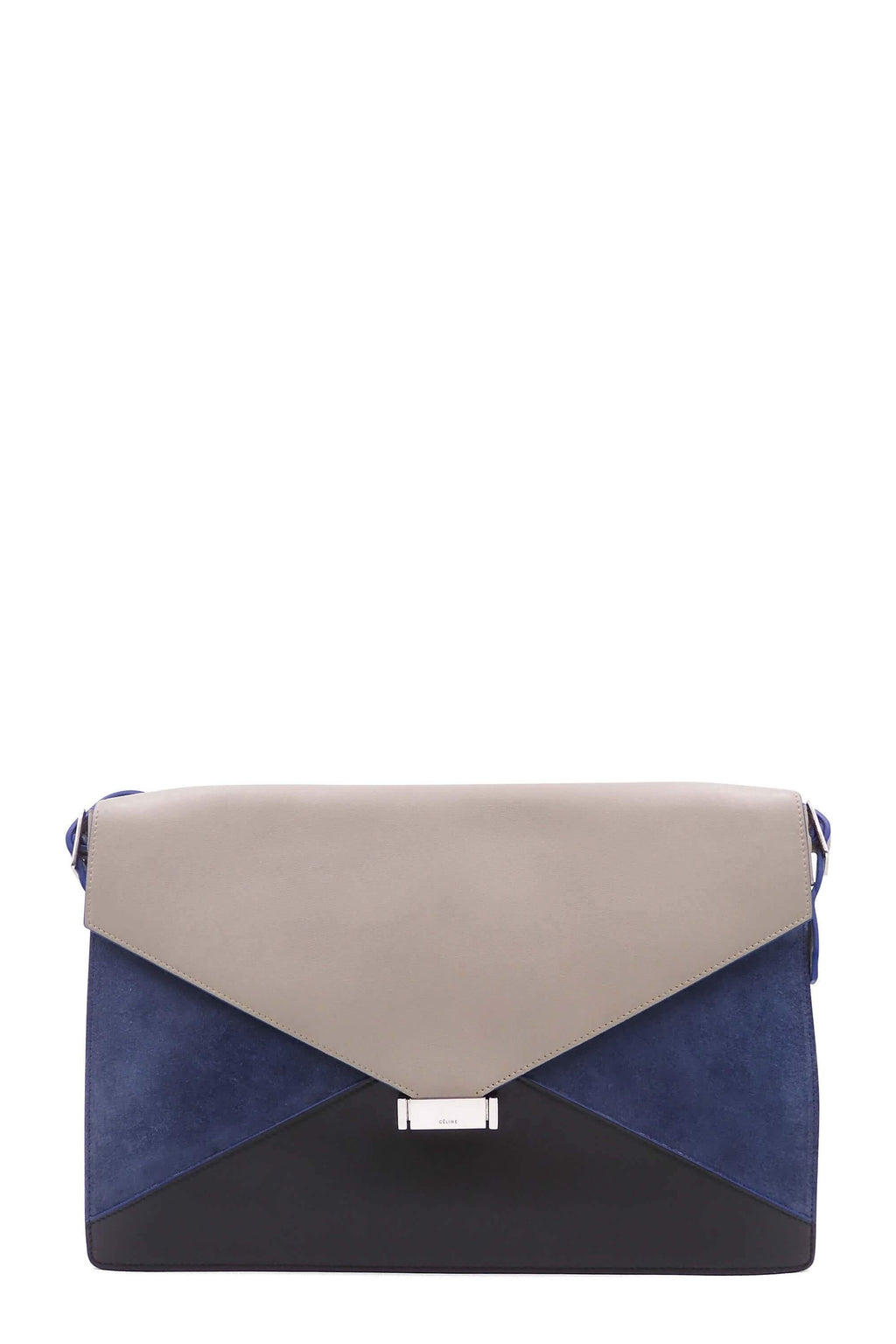 Diamond Envelope Shoulder Bag Beige Blue