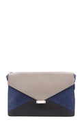 Diamond Envelope Shoulder Bag Beige Blue
