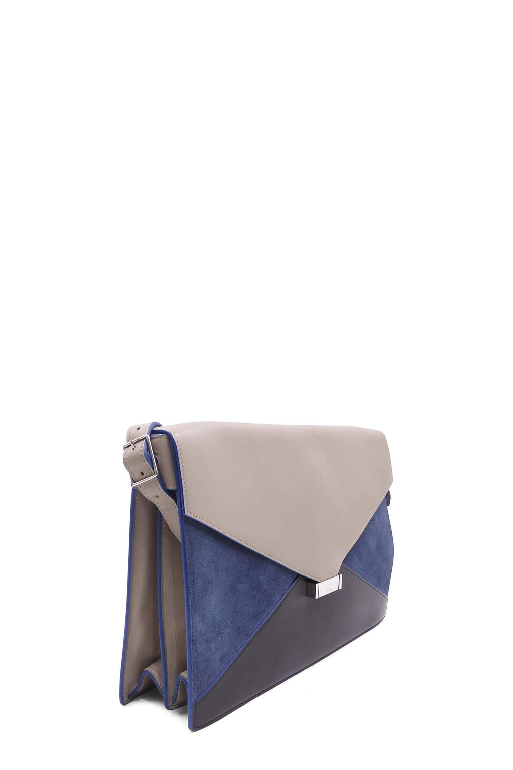 Diamond Envelope Shoulder Bag Beige Blue