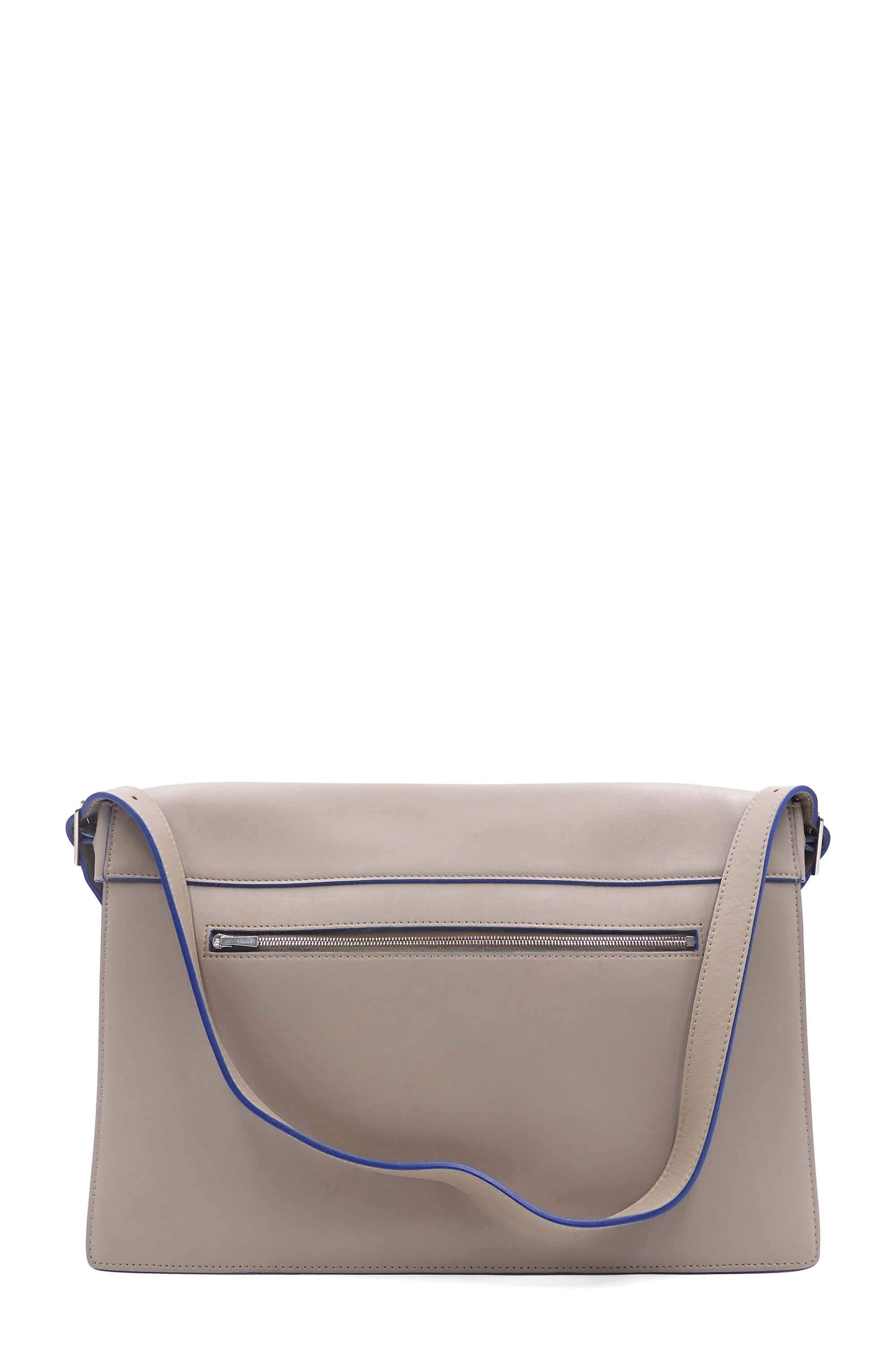 Diamond Envelope Shoulder Bag Beige Blue