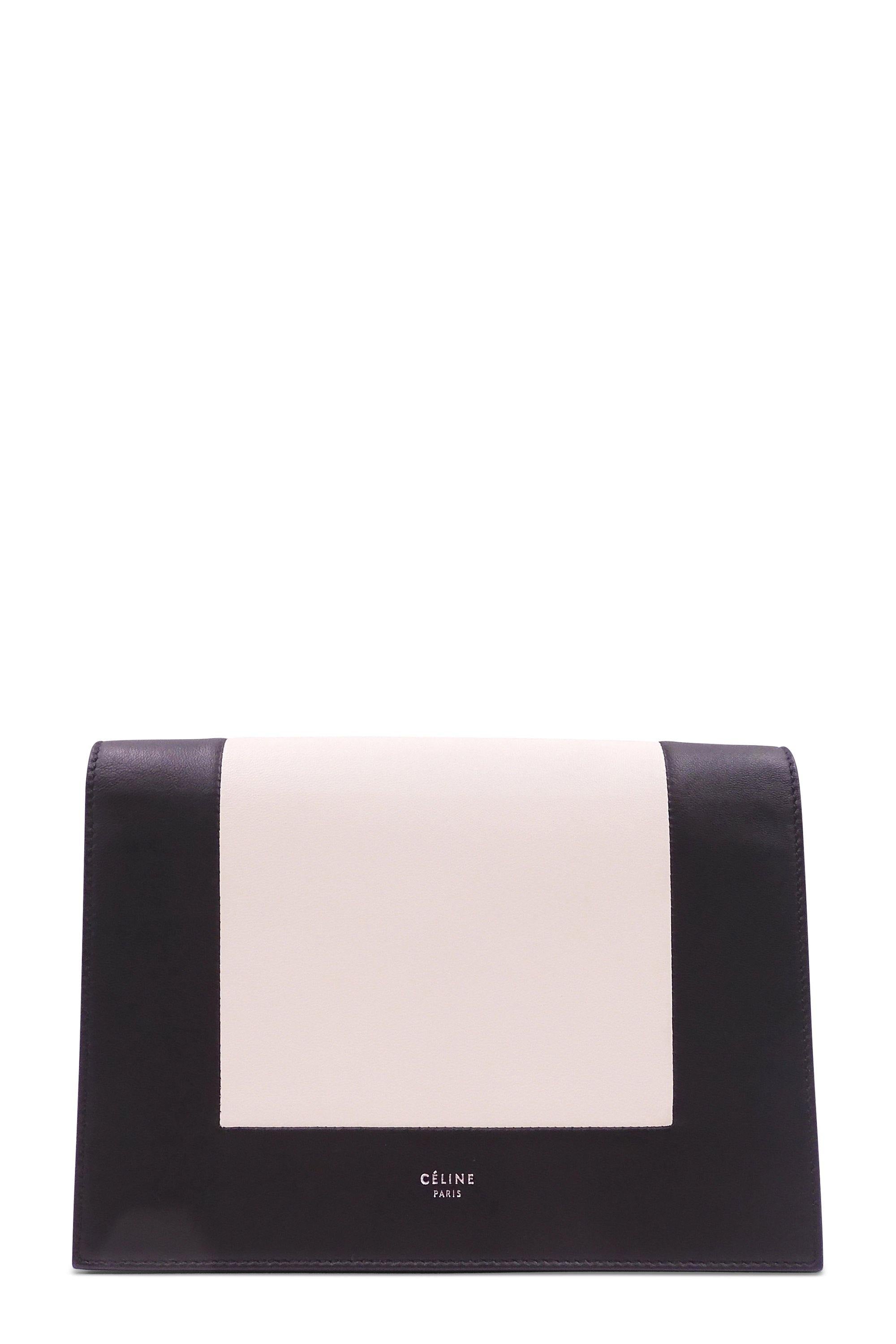 Frame Evening Clutch On Chain Black White