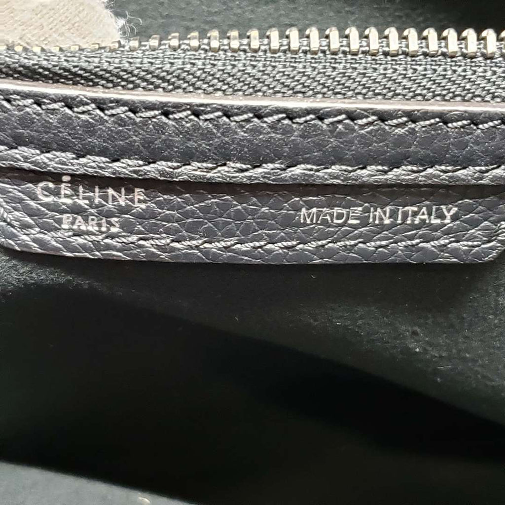 Celine Luggage Micro Black Leather Hand Bag
