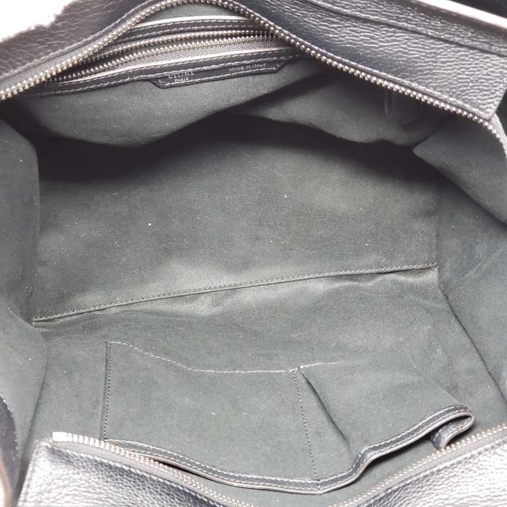 Celine Luggage Micro Black Leather Hand Bag