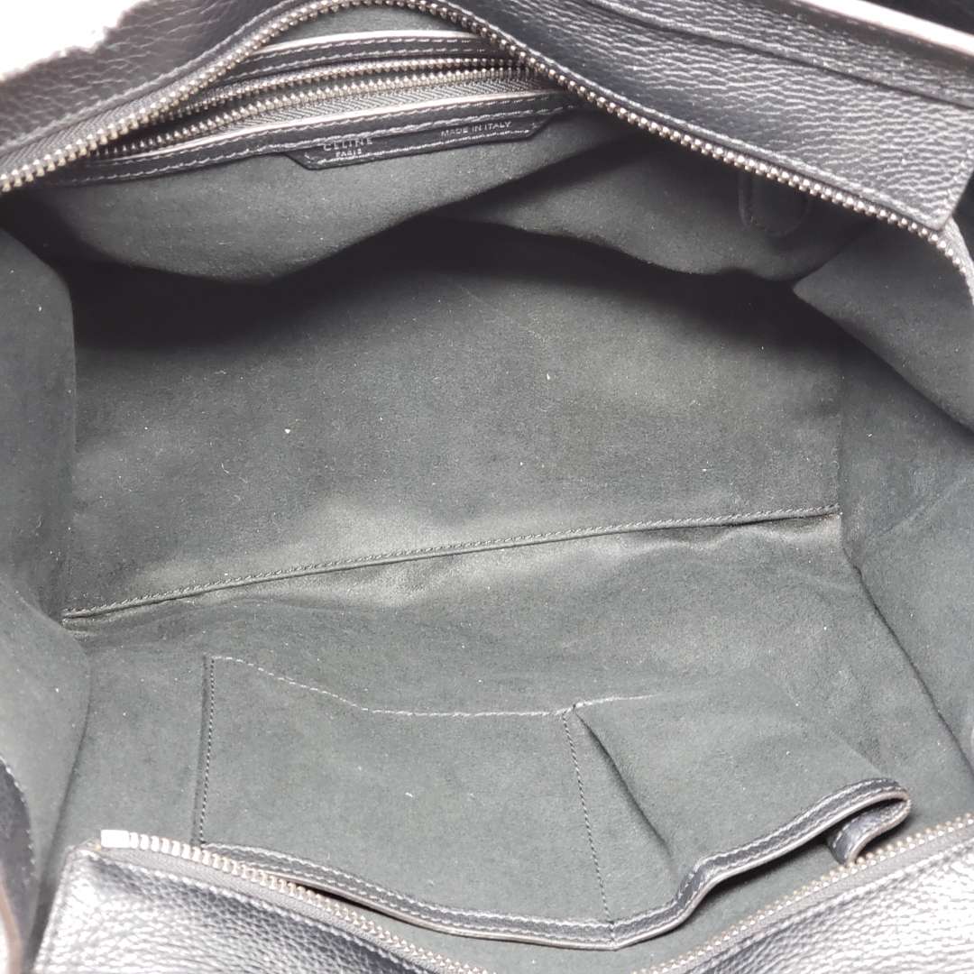 Celine Luggage Micro Black Leather Hand Bag