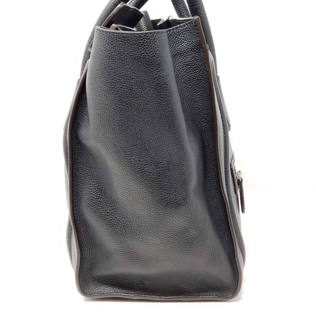 Celine Luggage Micro Black Leather Hand Bag