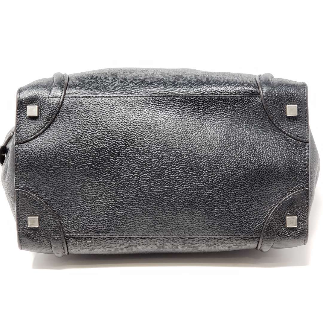 Celine Luggage Micro Black Leather Hand Bag