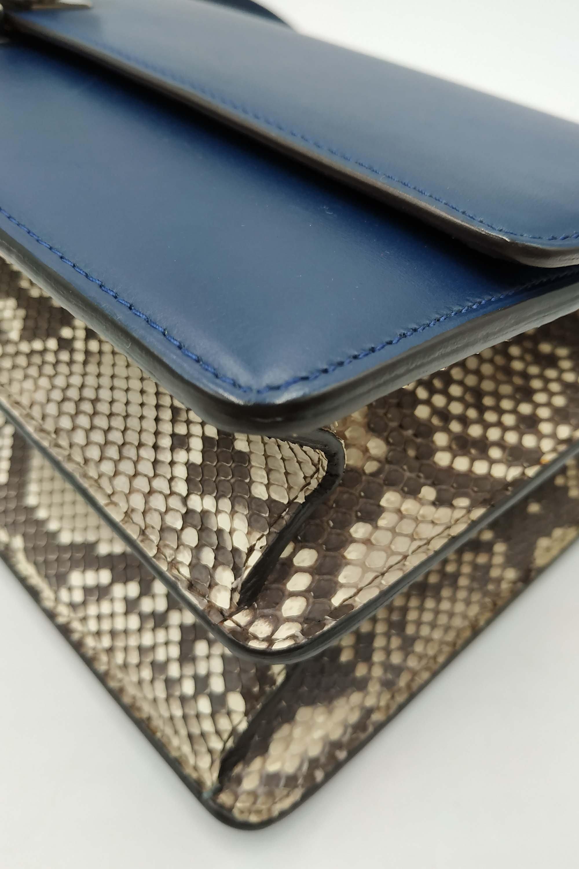 Medium Python Case Bag Ocean Blue