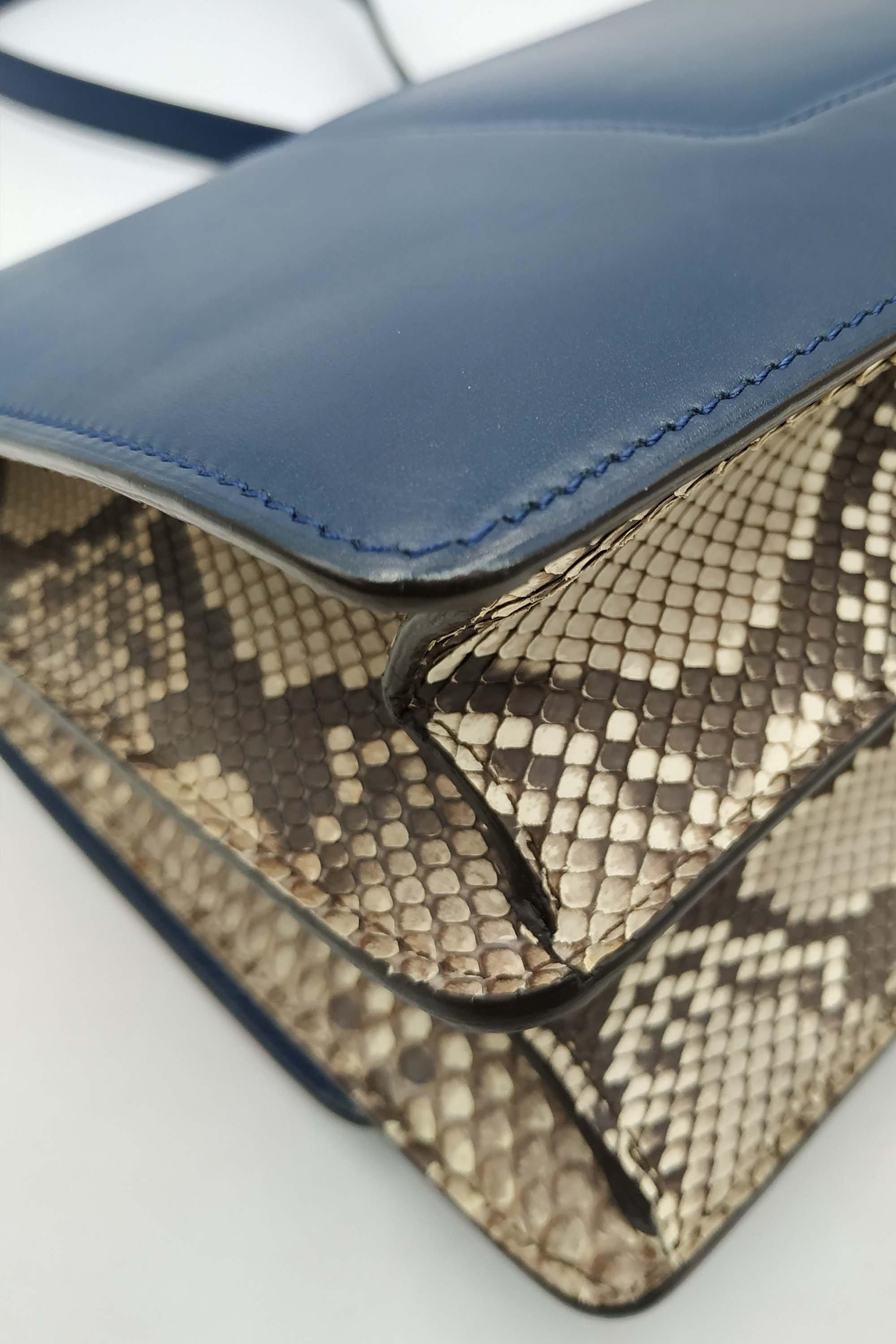 Medium Python Case Bag Ocean Blue