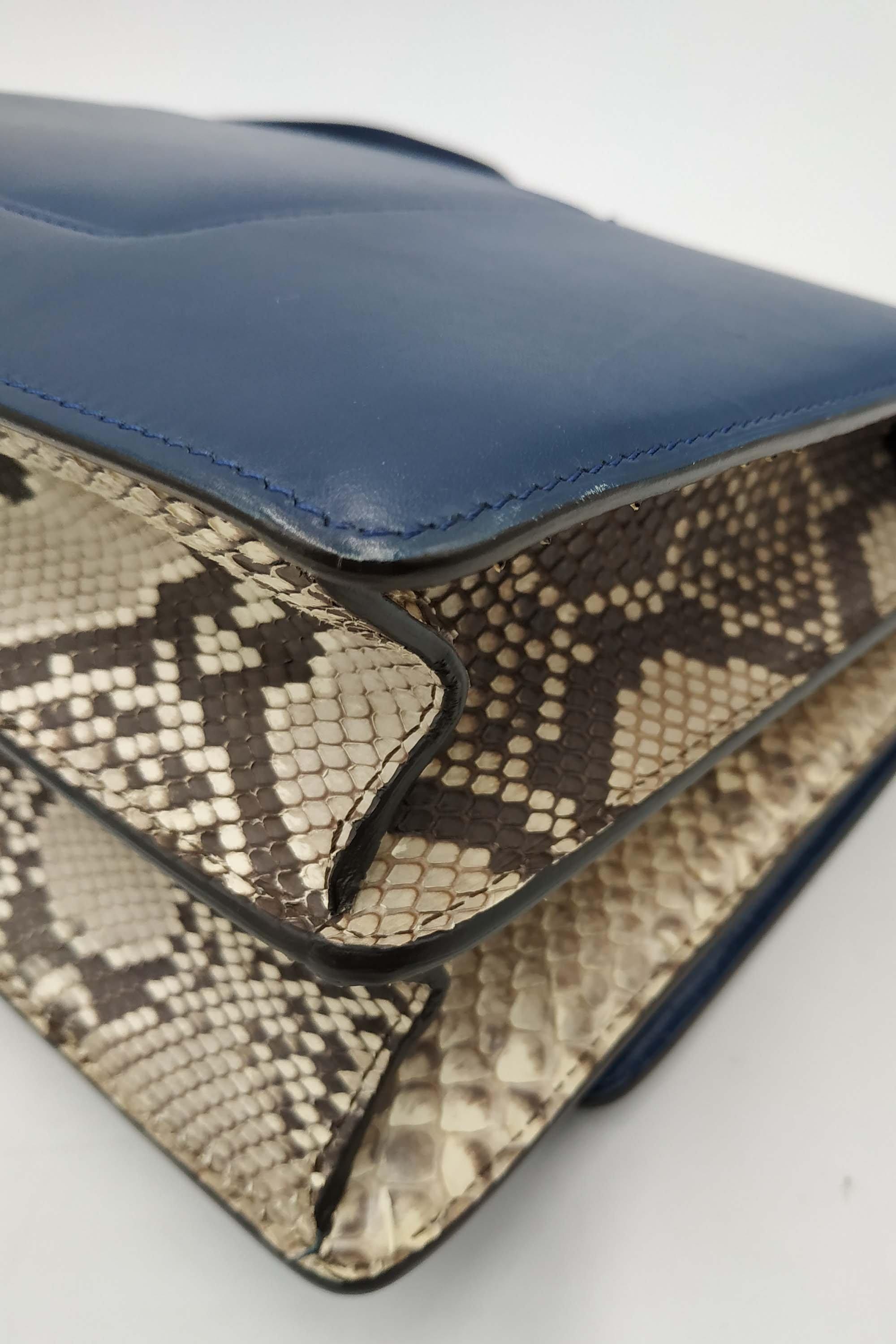 Medium Python Case Bag Ocean Blue