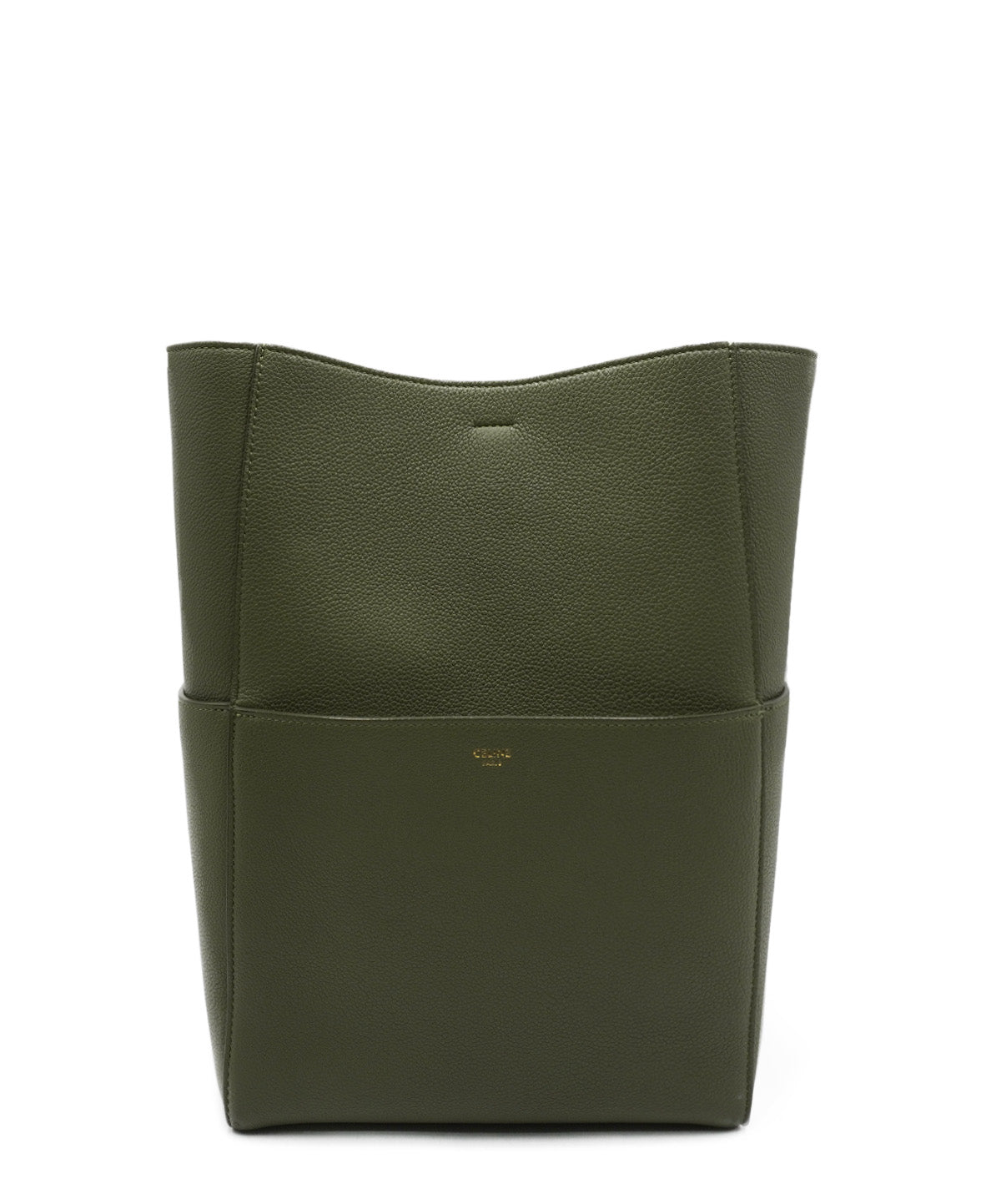 Medium Seau Sangle Bucket Bag Green Khaki