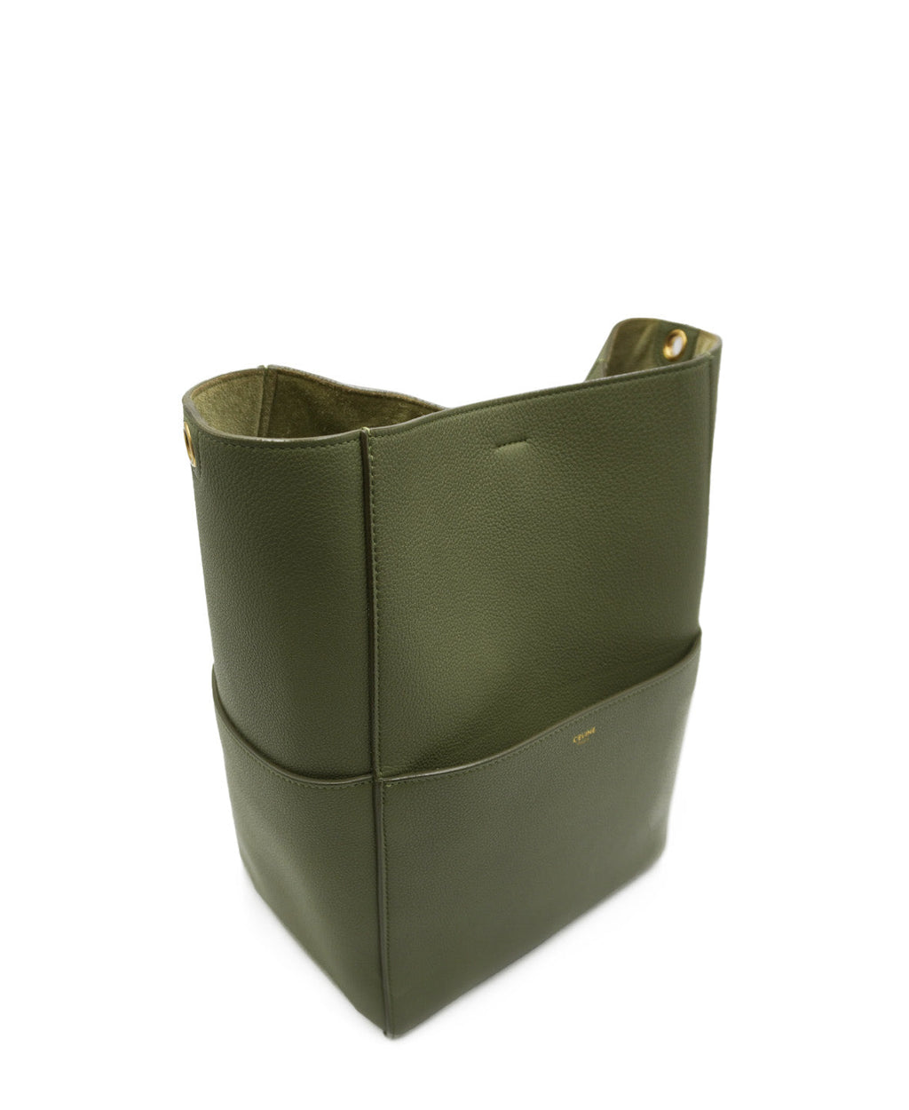 Medium Seau Sangle Bucket Bag Green Khaki