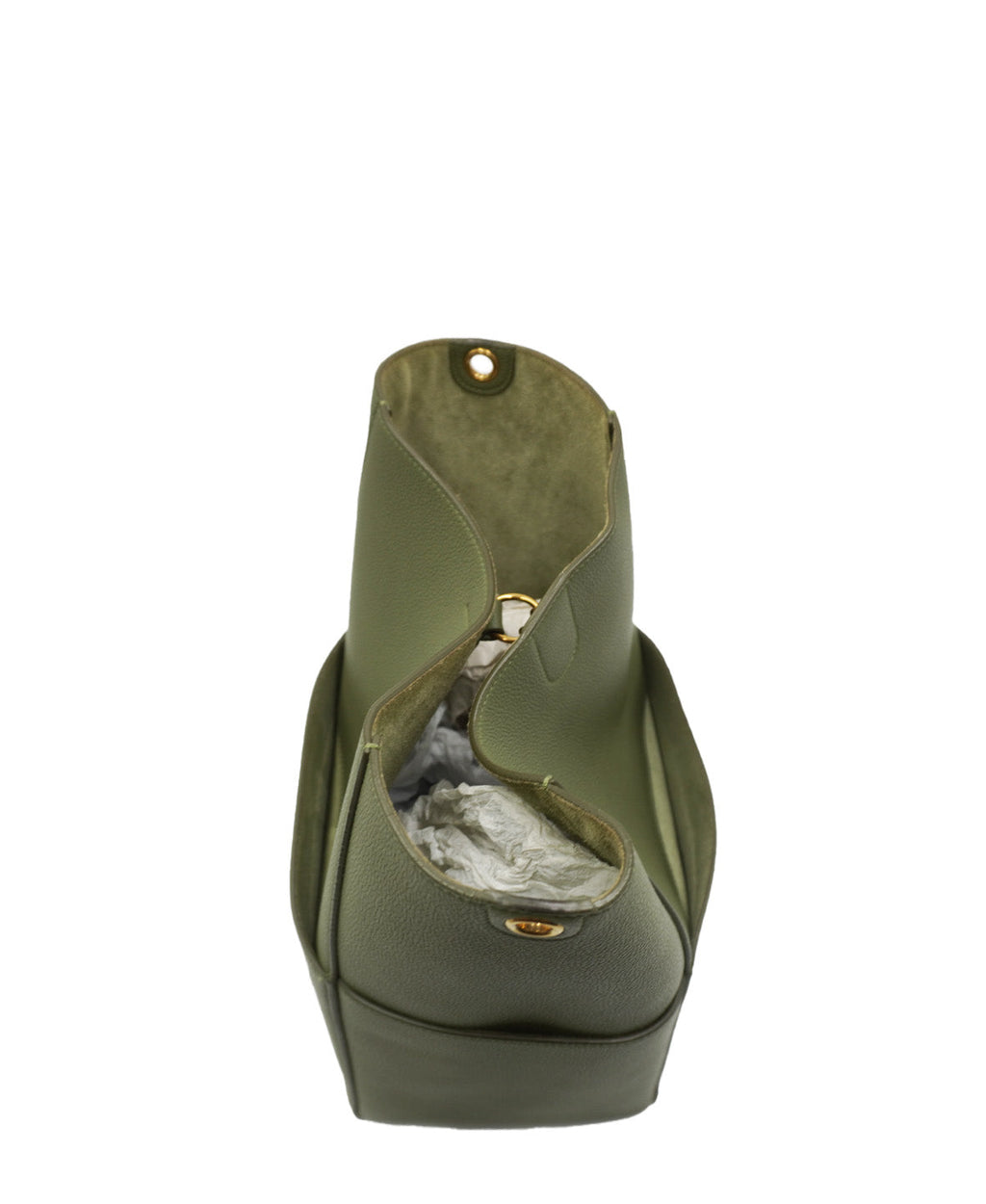 Medium Seau Sangle Bucket Bag Green Khaki