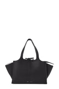 Medium Trifold Black in Grained Leather