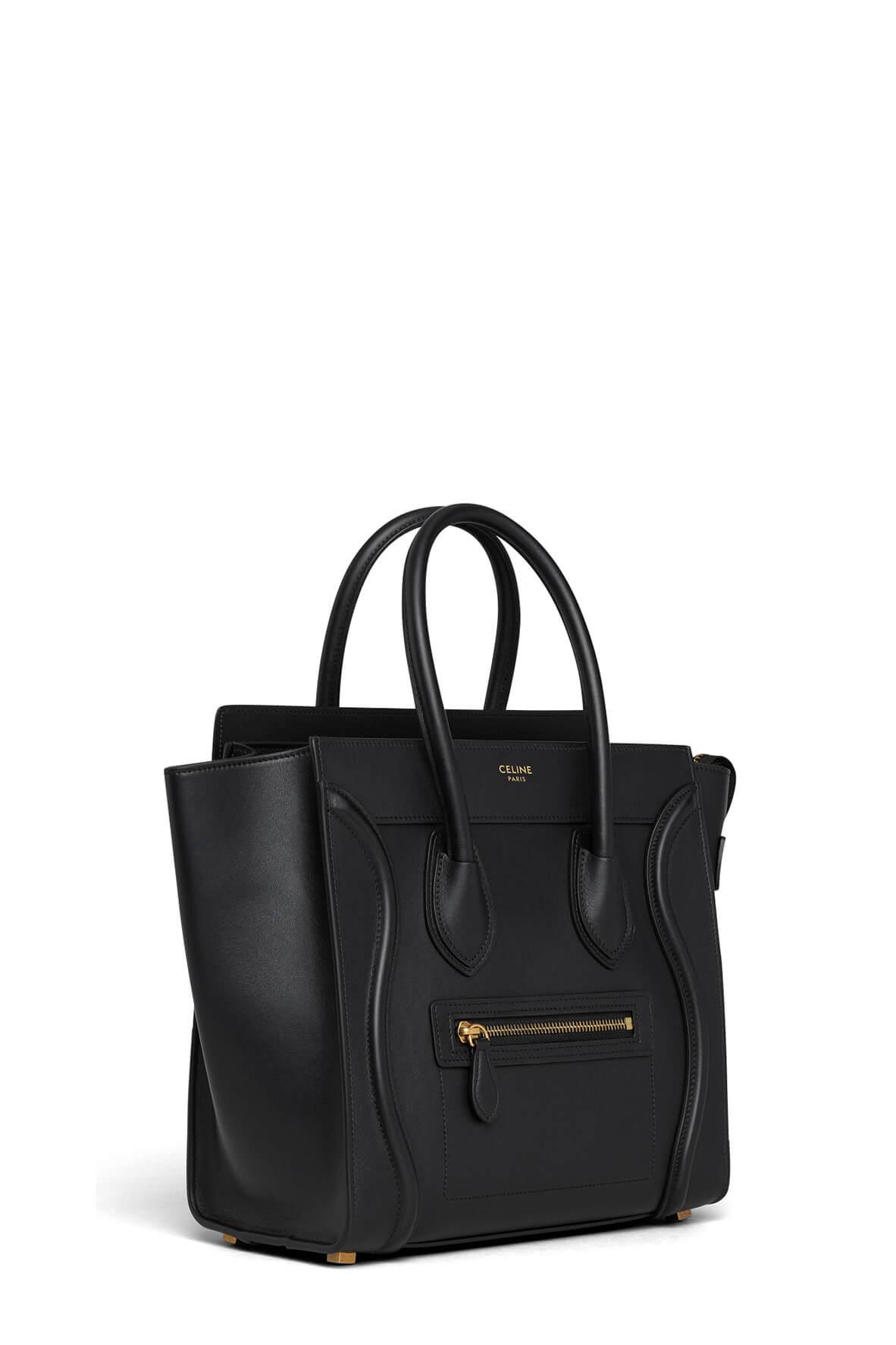Micro Luggage Black Smooth Calfskin