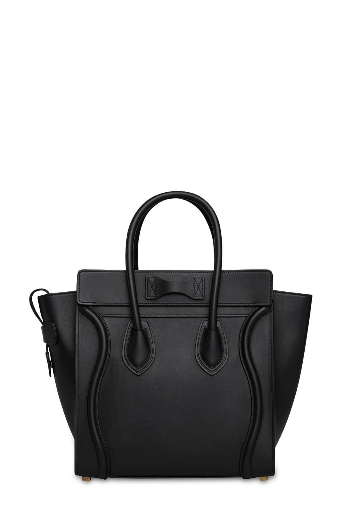 Micro Luggage Black Smooth Calfskin