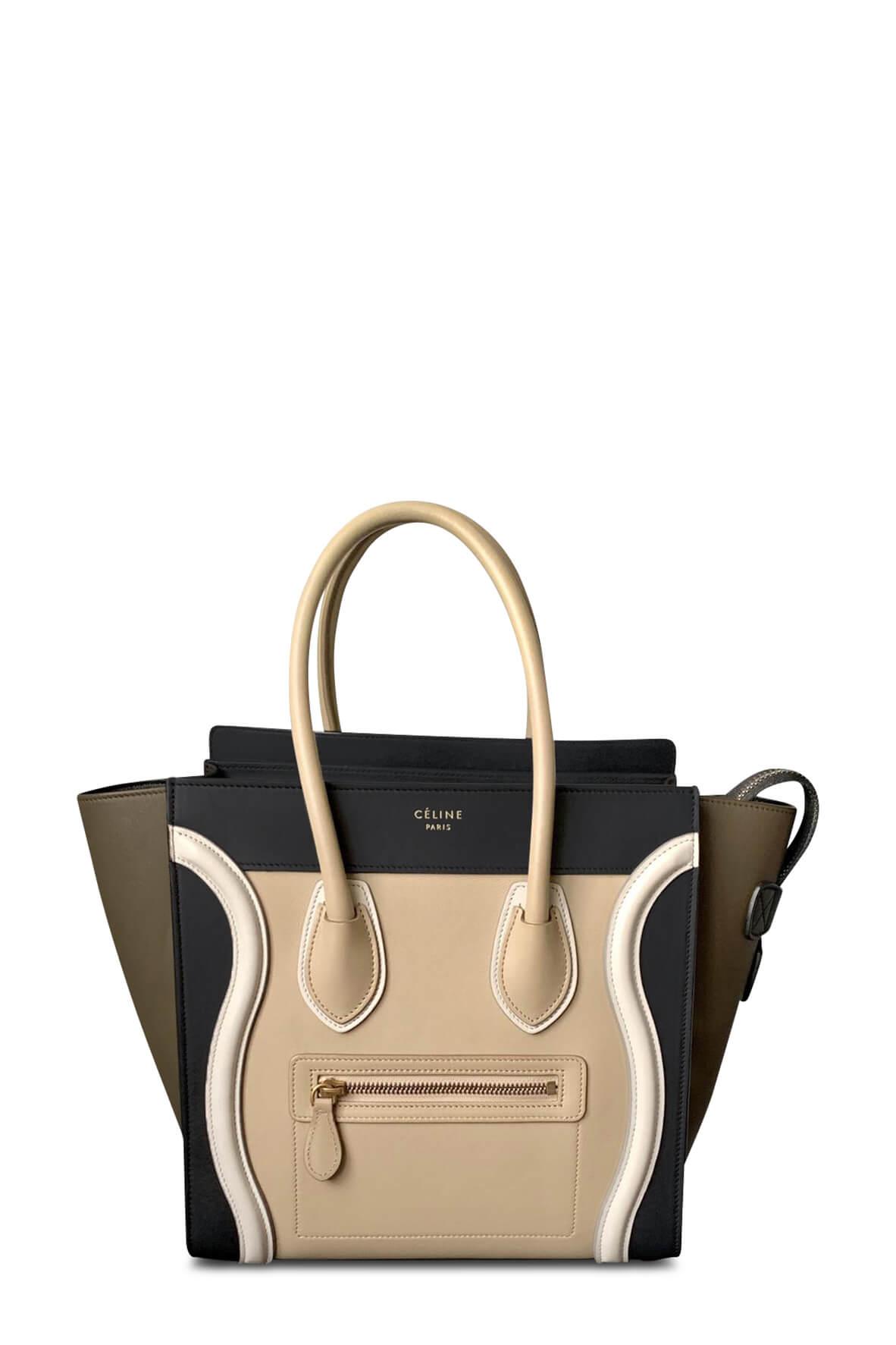 Micro Luggage Tricolor Beige