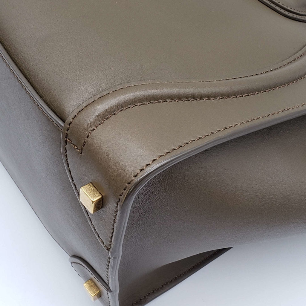 CELINE Micro Luggage Calfskin Hand Bag