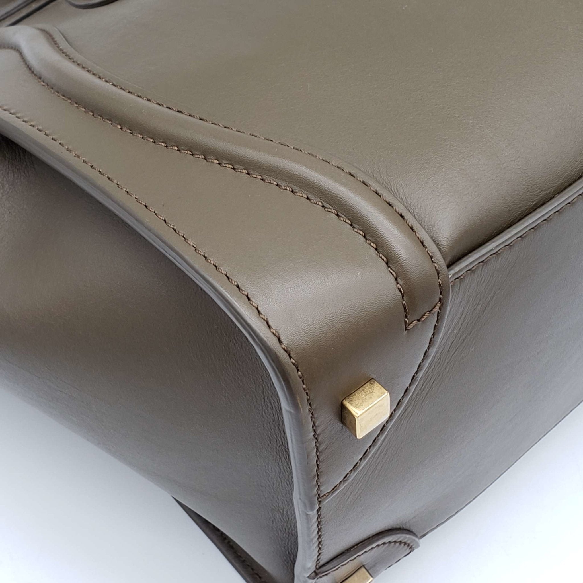 CELINE Micro Luggage Calfskin Hand Bag