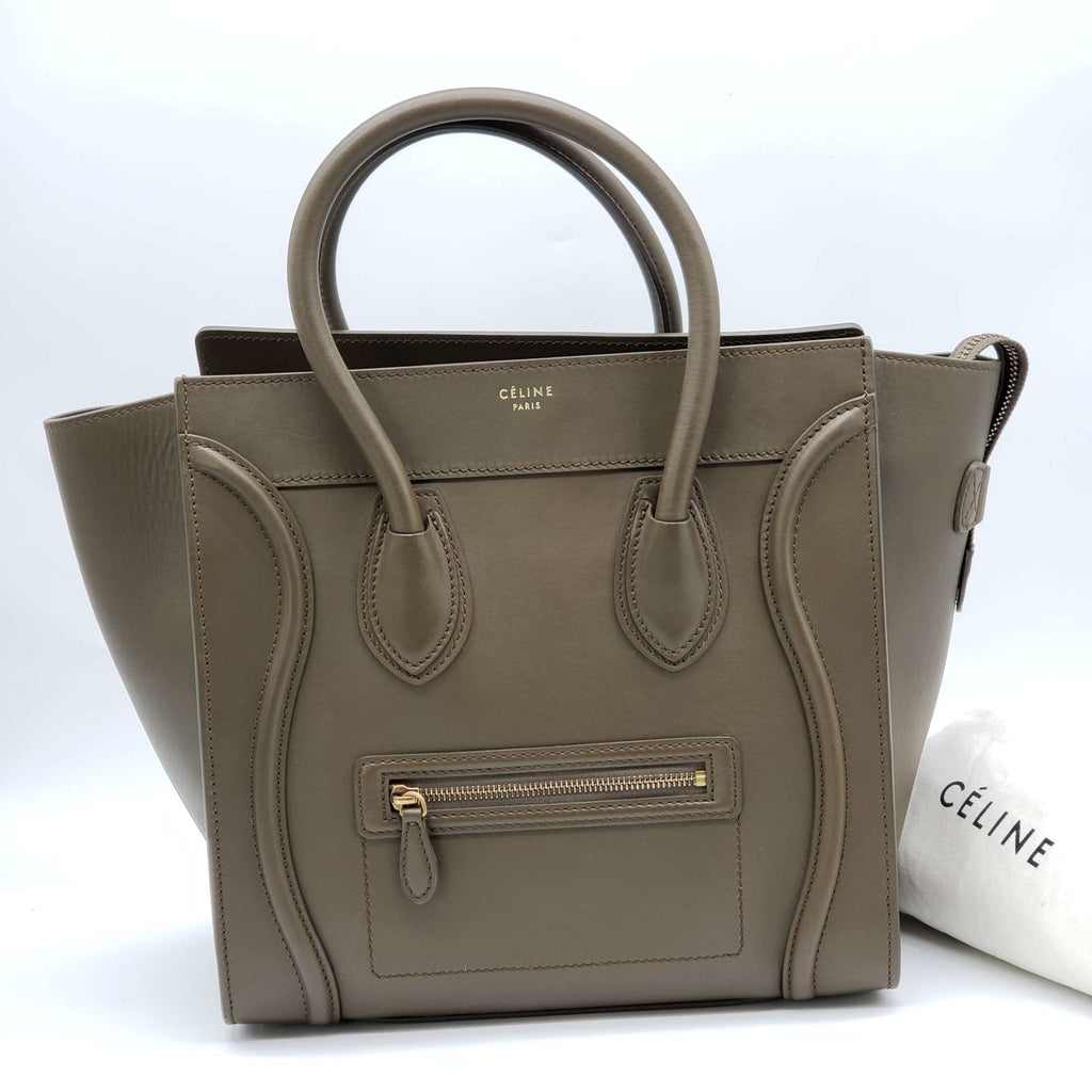 CELINE Micro Luggage Calfskin Hand Bag