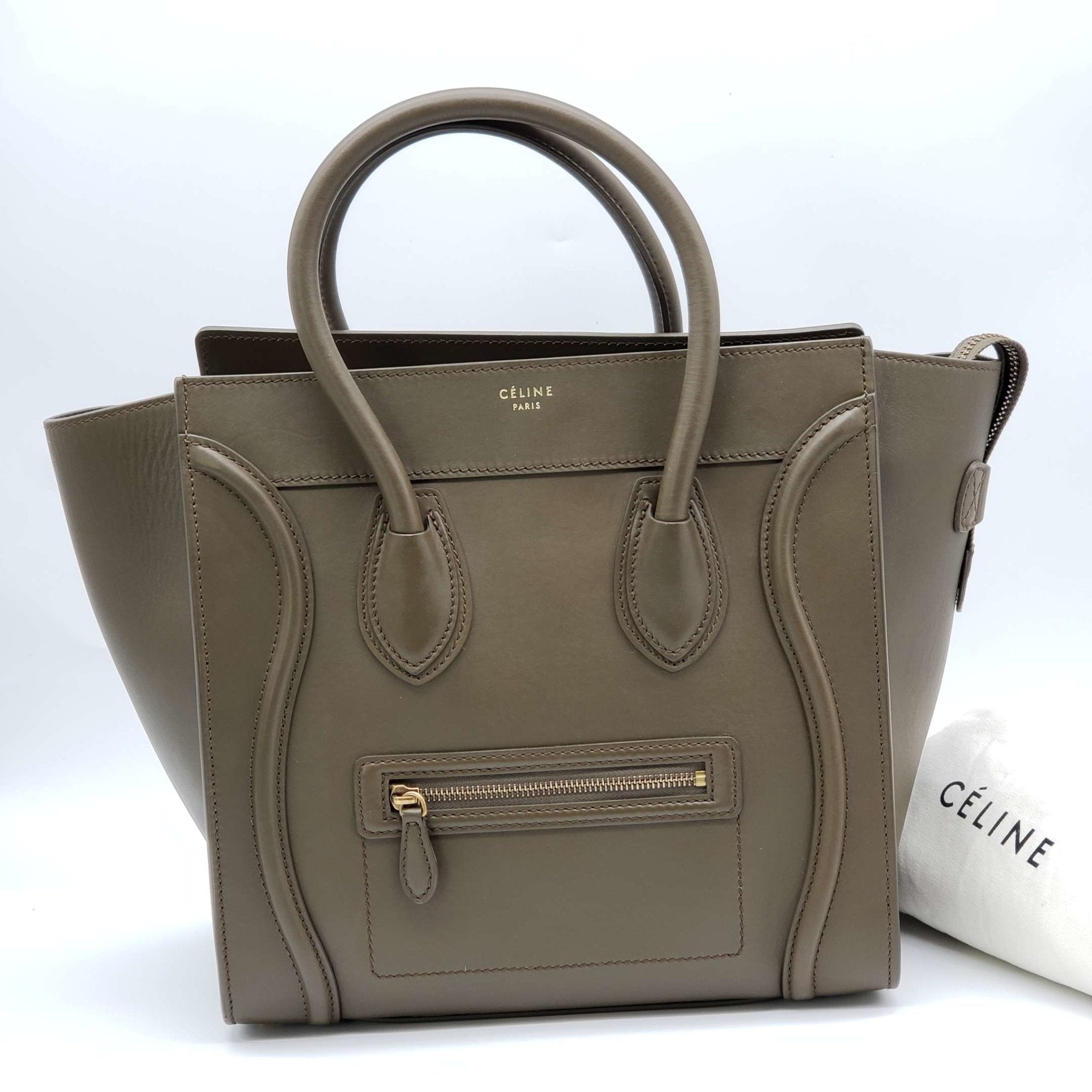 CELINE Micro Luggage Calfskin Hand Bag