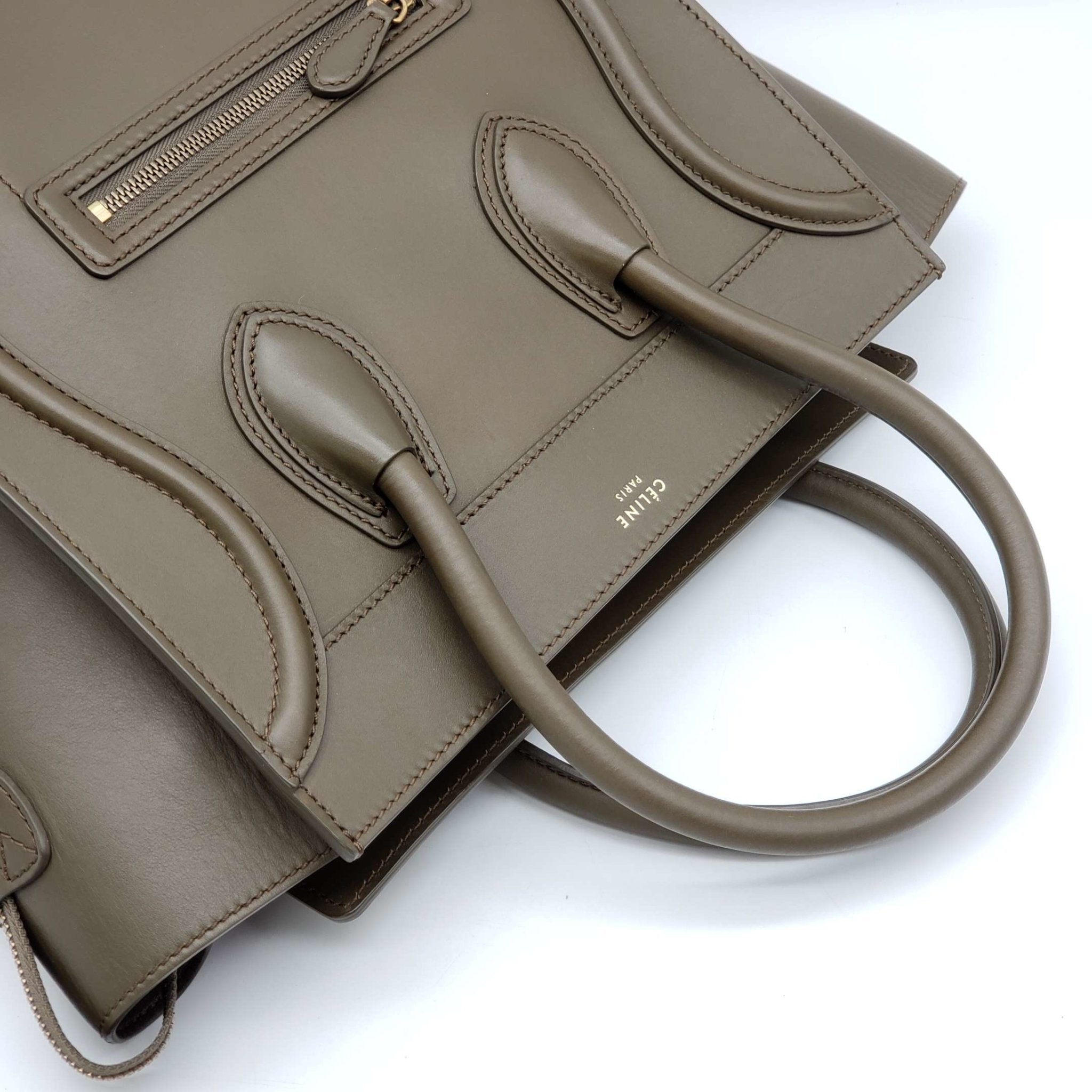 CELINE Micro Luggage Calfskin Hand Bag