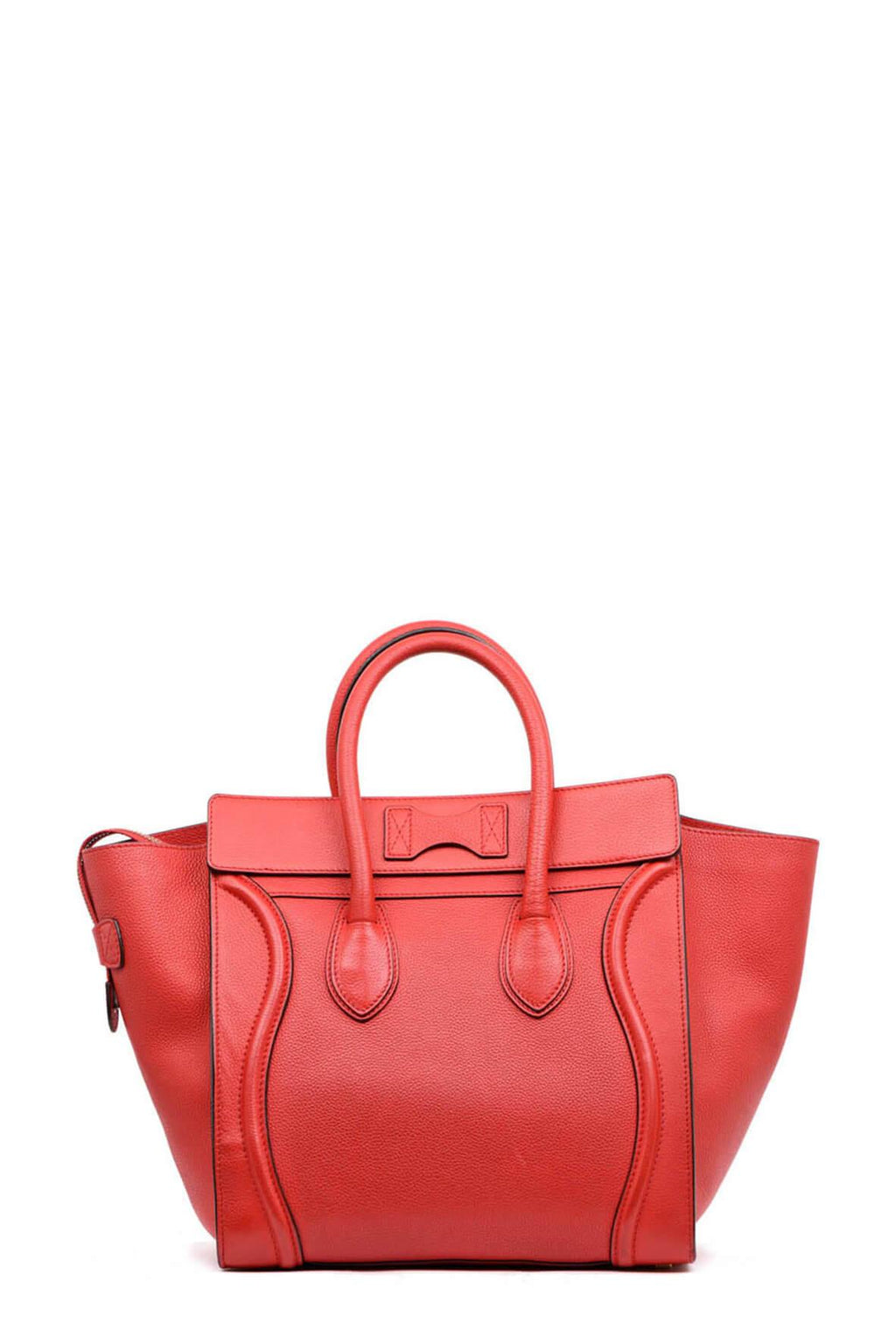 Mini Luggage Red with Silver Hardware