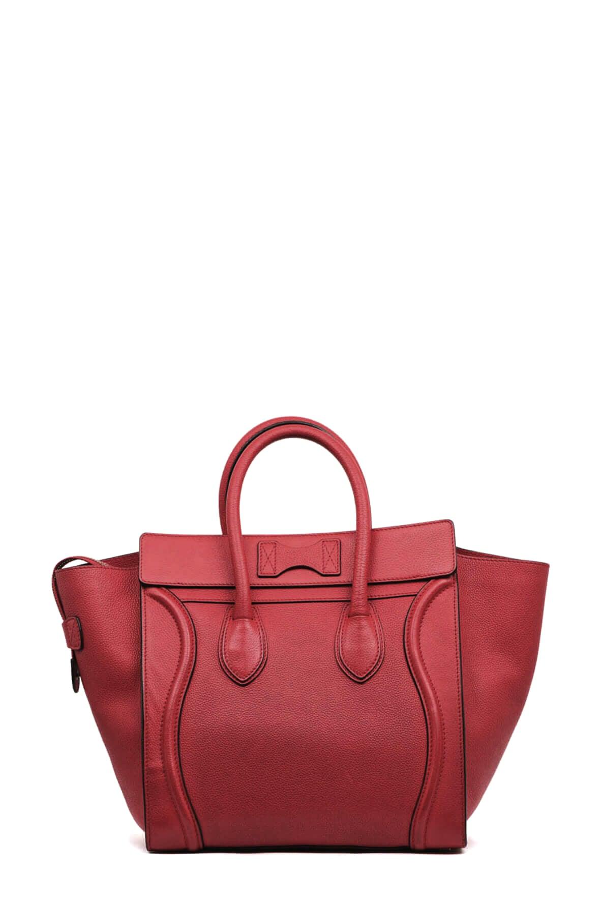 Mini Luggage Red with Gold Hardware