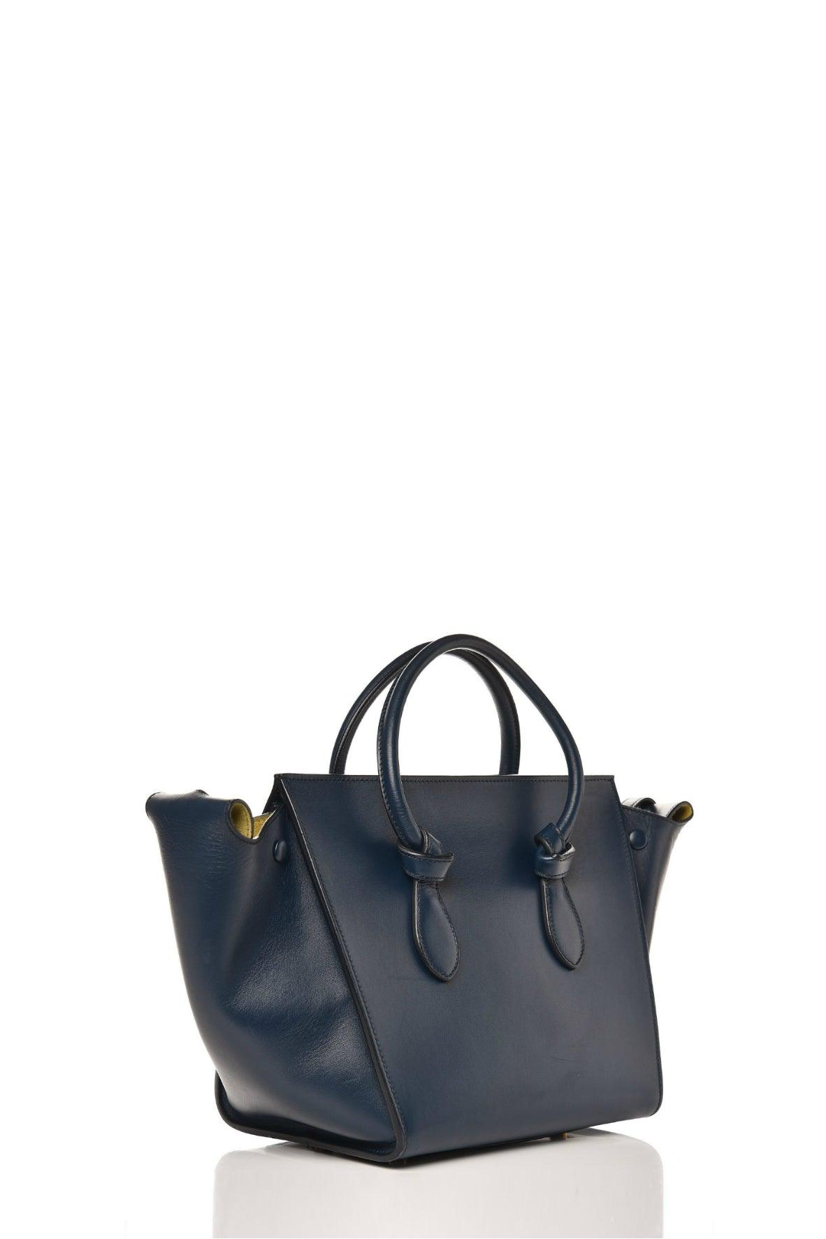 Mini Tie Tote Navy Lime