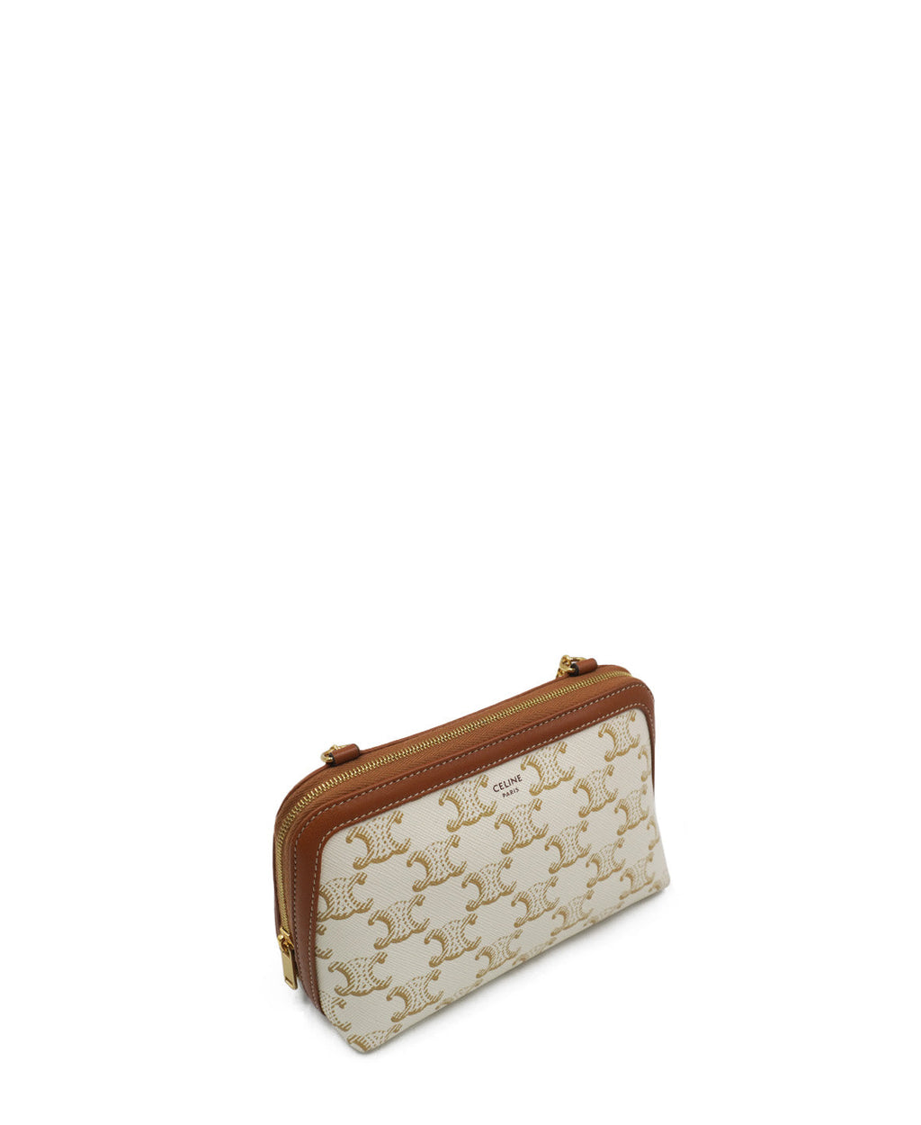 Triomphe Clutch Chain Tan, Multicolor