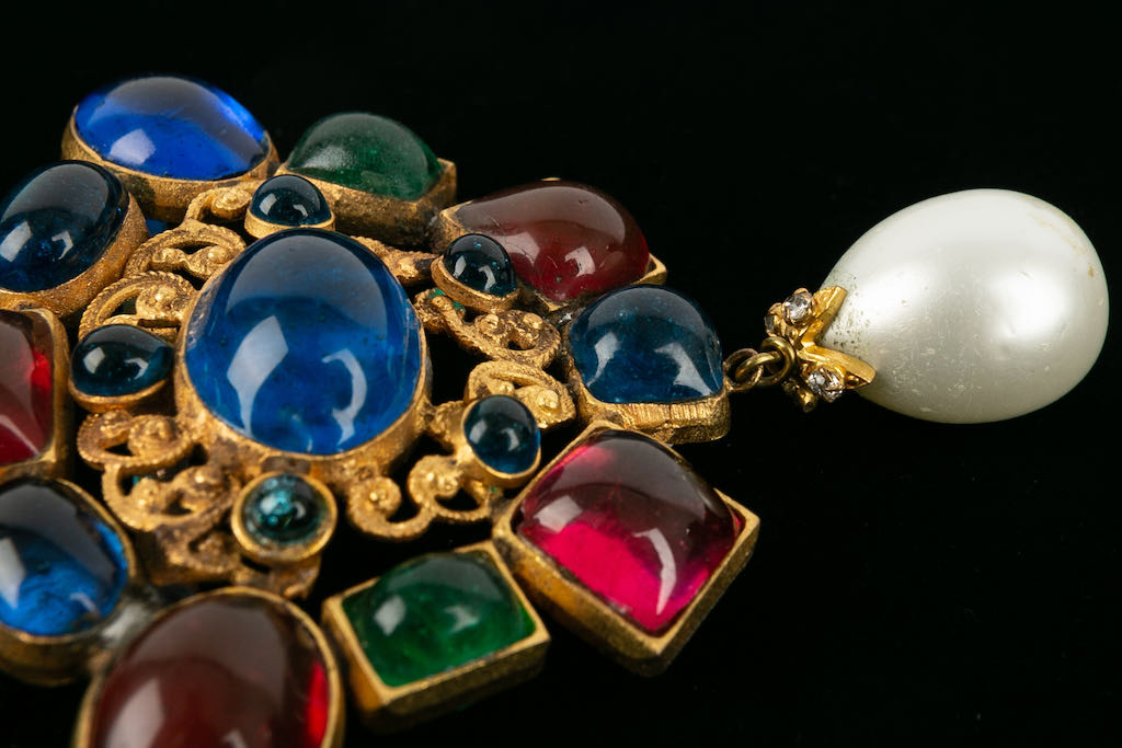 Broche en pÃƒÆ’Ã‚Â¢te de verre Chanel