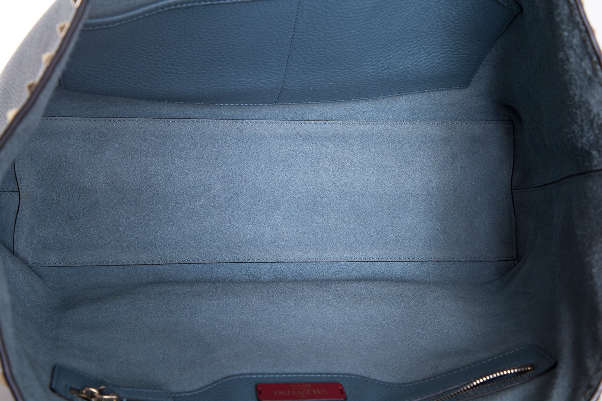 Valentino Blue Leather Tote