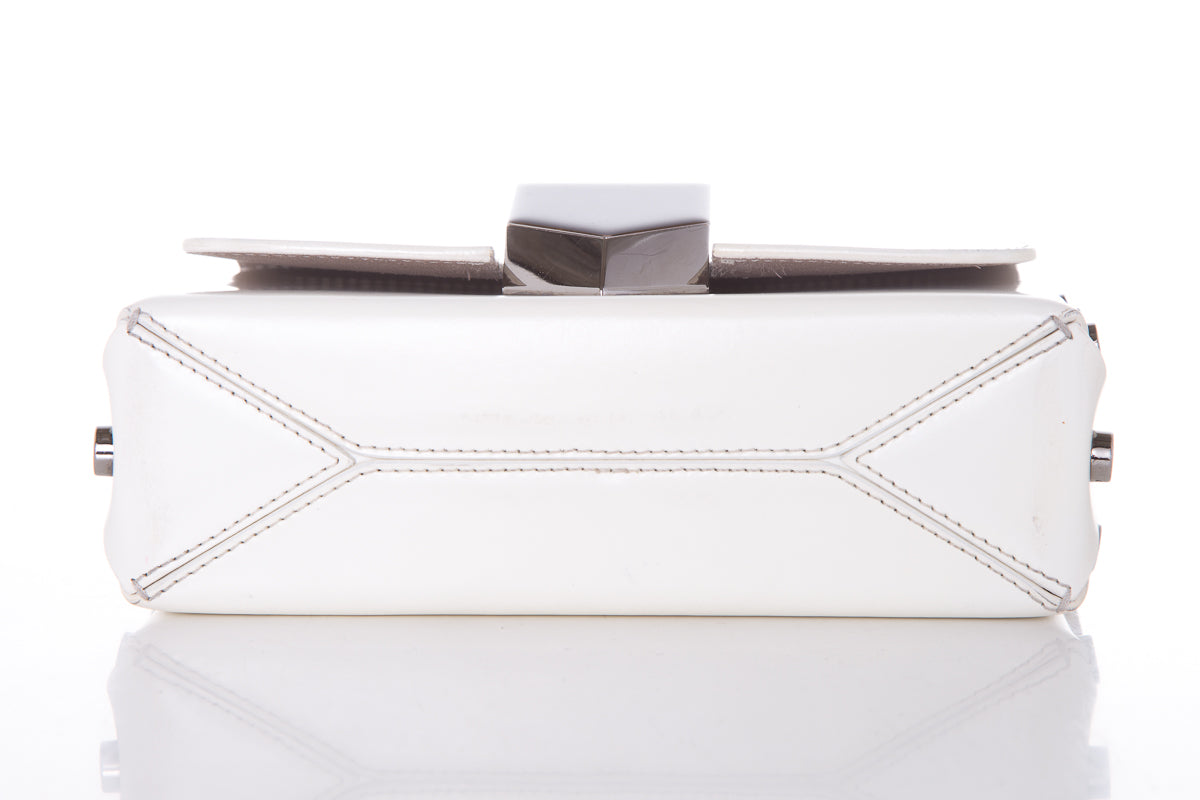 Jimmy Choo White Varenne Quad Cross-Body