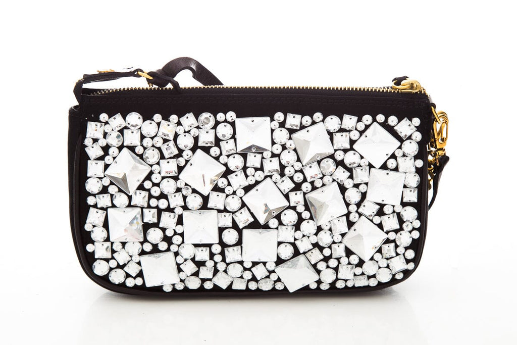 Blumarine Black & Crystal Cross-Body