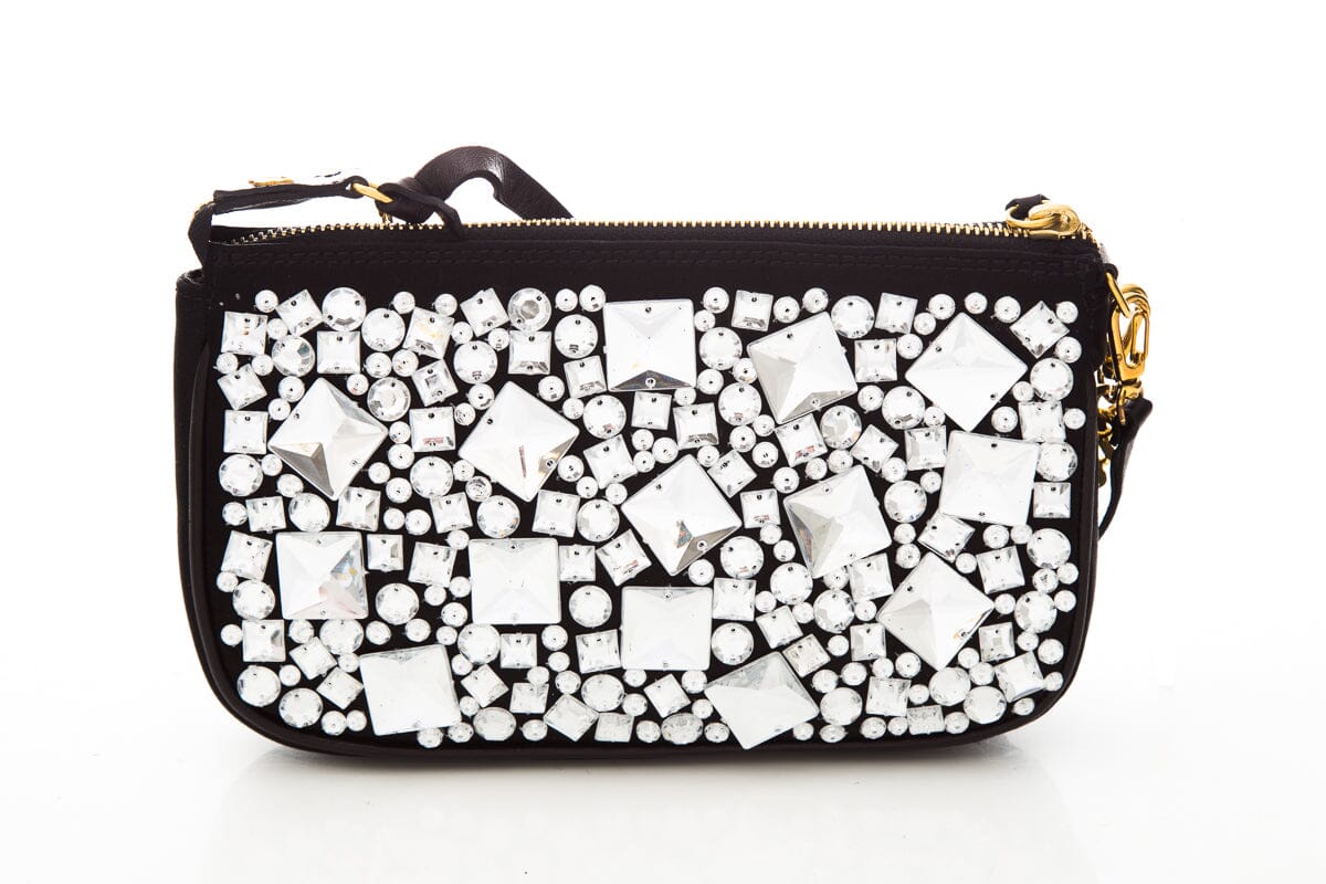 Blumarine Black & Crystal Cross-Body