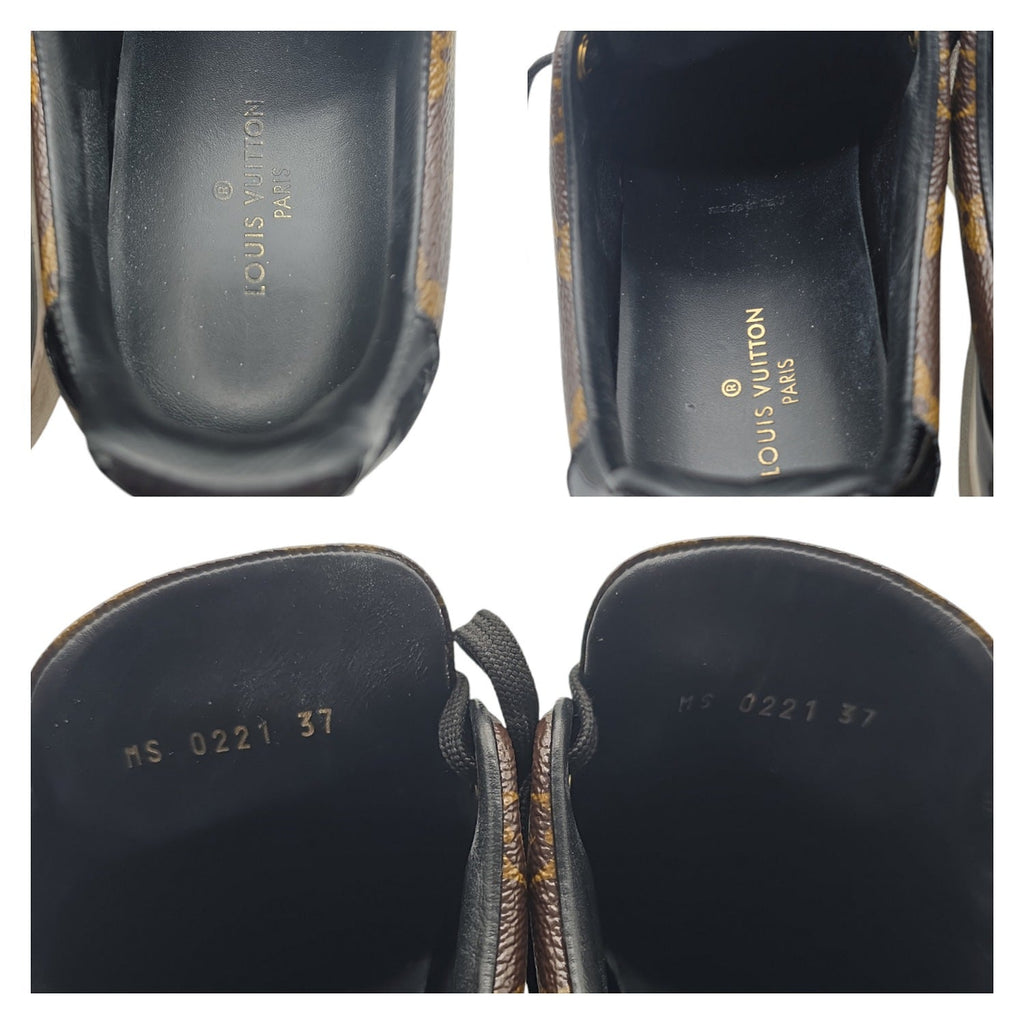 Louis Vuitton Monogram Canvas and Patent Frontrow Sneakers- Sz. 37