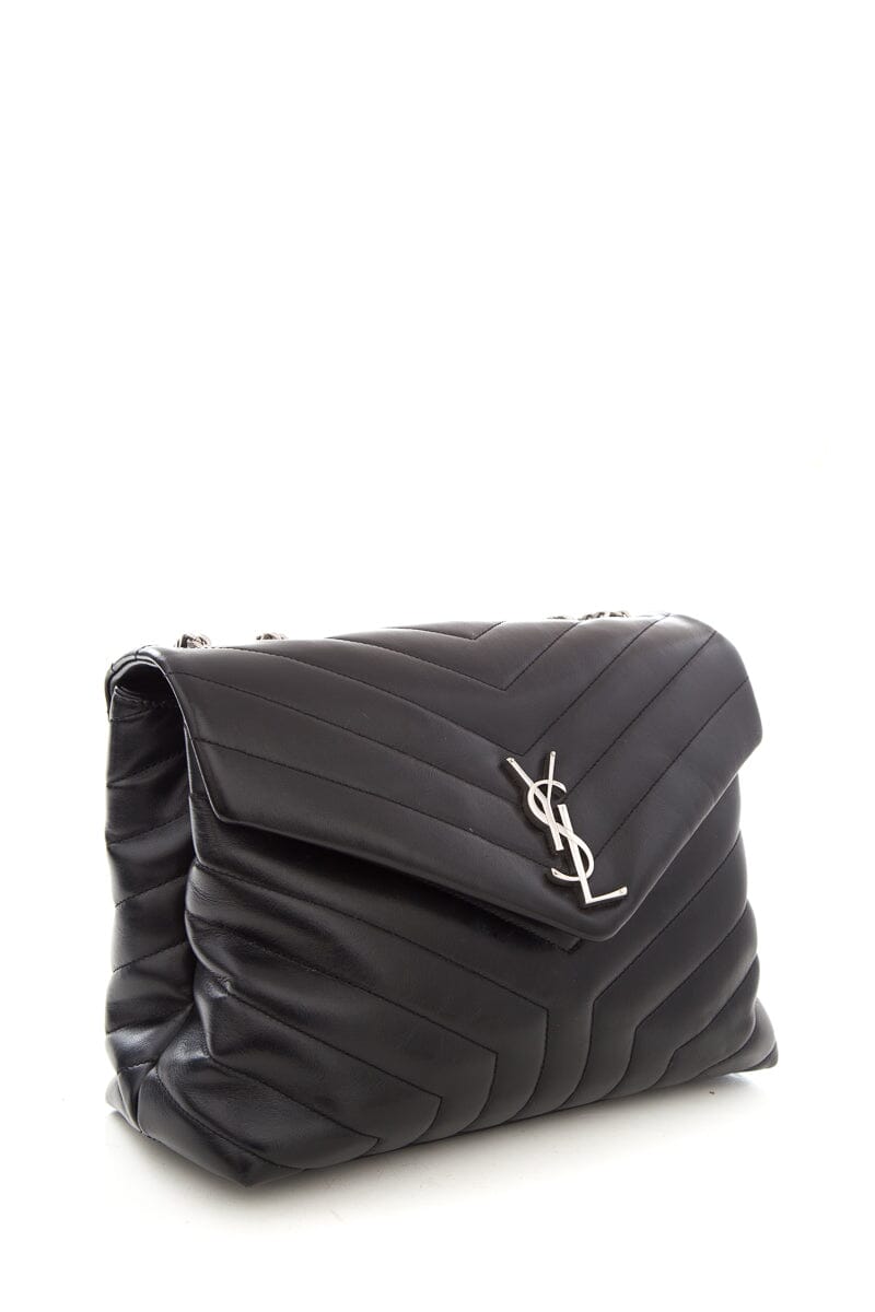 YSL Black Matelasse Calfskin Handbag