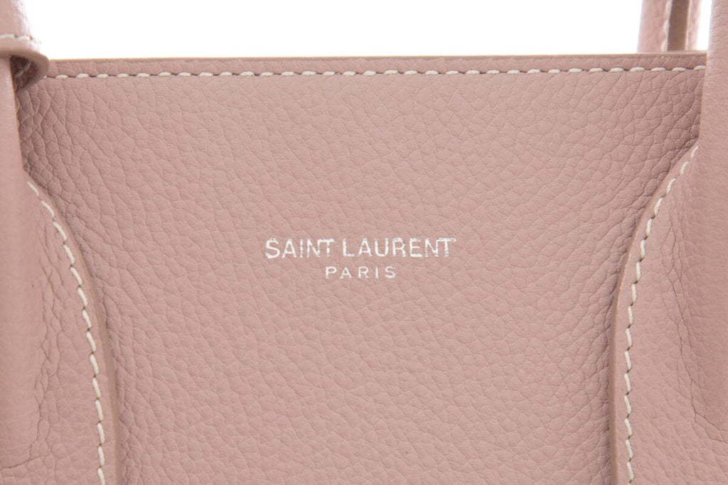 Saint Laurent Blush Sac De Jour Leather Handbag AS IS