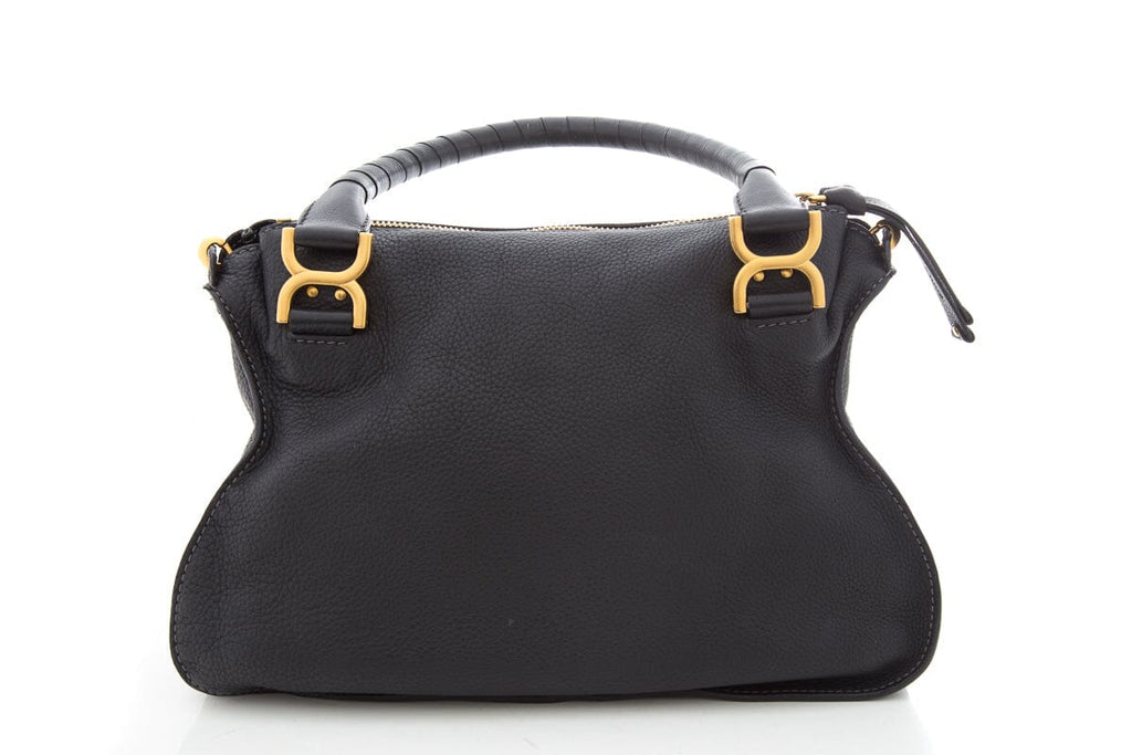 Chloe Black Marcie Leather Satchel Handbag