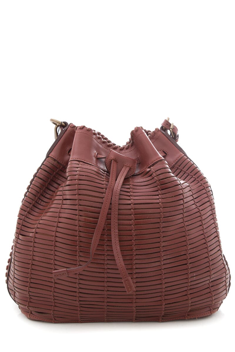 Ralph Lauren Brown Woven Leather Handbag