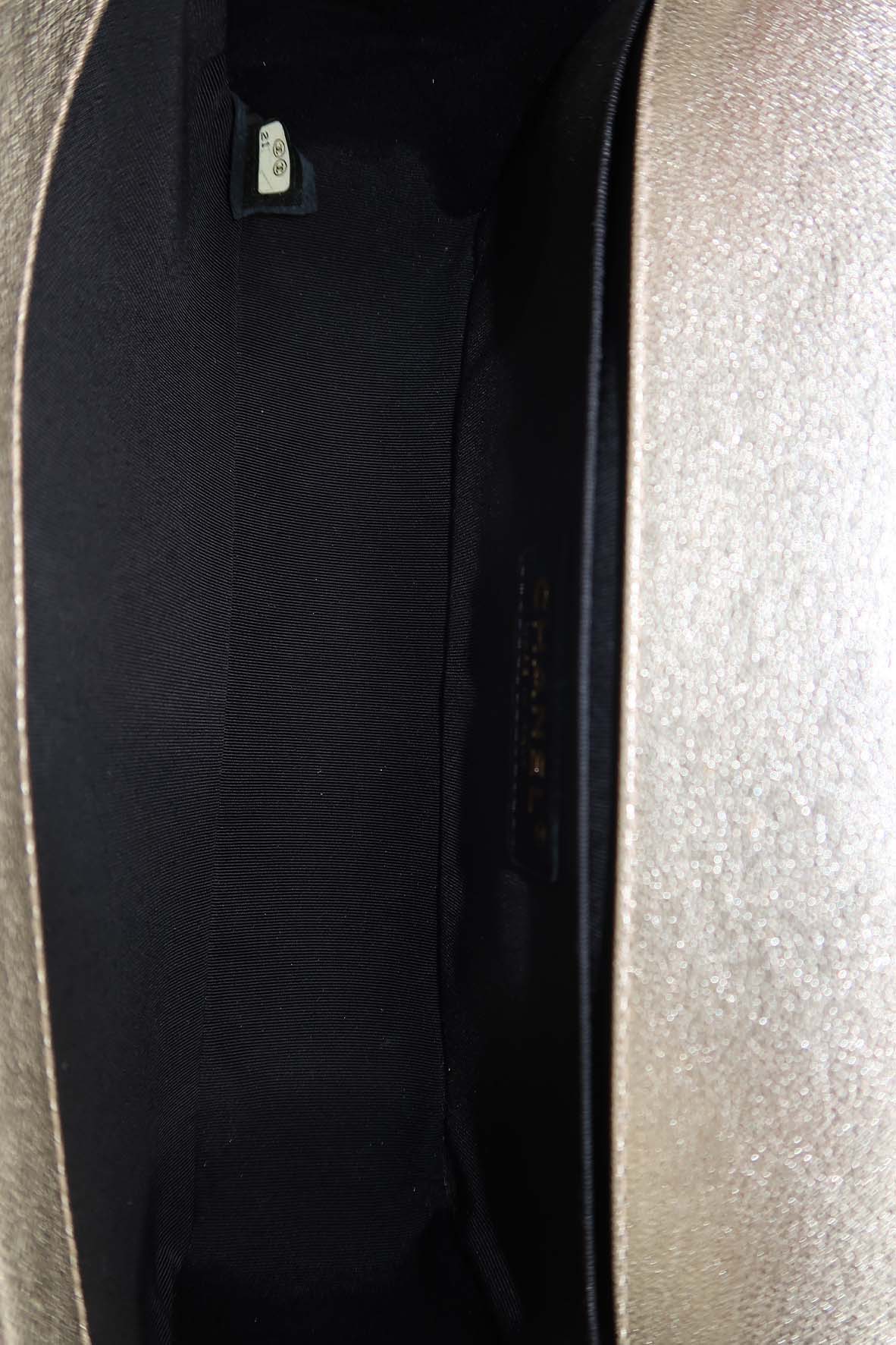Bicolour Medium Boy Flap Bag Gold, Black