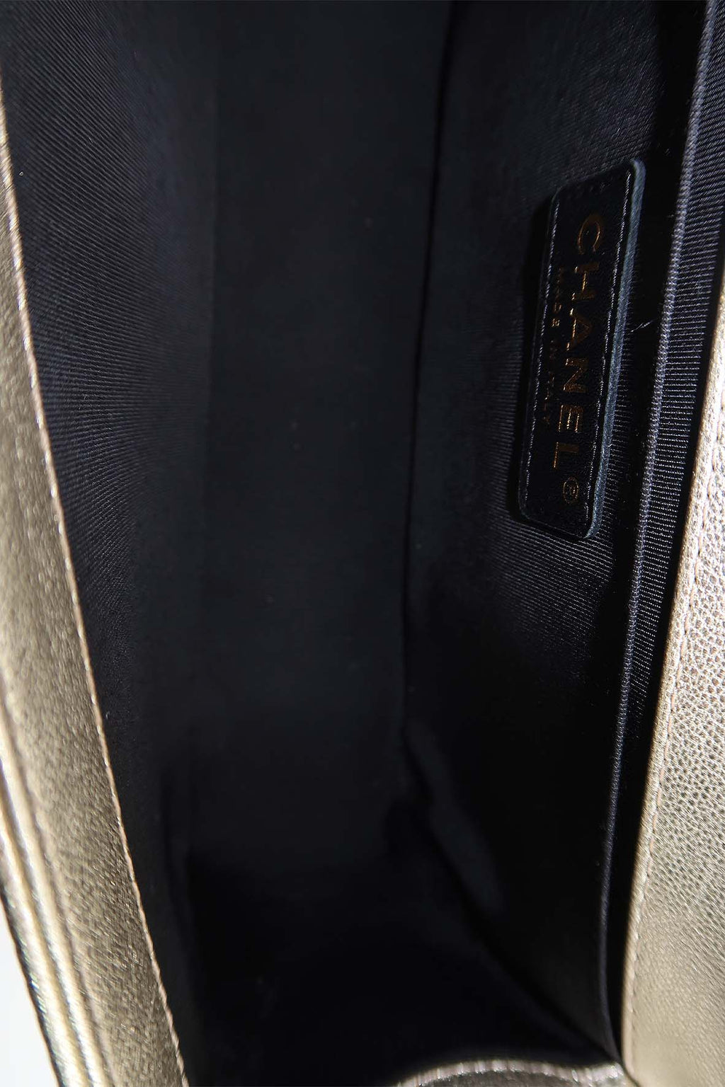 Bicolour Medium Boy Flap Bag Gold, Black