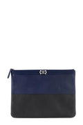 Boy Two Tone O Case Clutch Navy Black