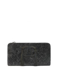Bronze Metallic Quilted Calfskin Chain CC Wristlet Clutch Black
