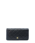 Caviar Quilted Yen Bifold Wallet Black